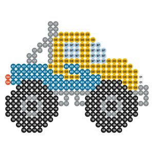 Fahrzeuge: Monstertruck als Bügelperlen Vorlage