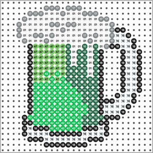 Alle Bügelperlen Vorlagen: Bügelperlen Vorlage - St Patricks Day Bier mit Raster