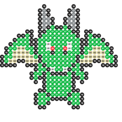 Bügelperlen Vorlage - Drache - Raster Drache