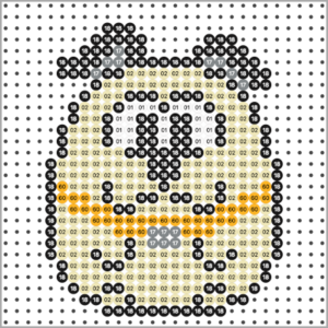 Bügelperlen Vorlage - Hund Kawaii - Raster Bügelperlen Vorlage - Hund Kawaii - Raster