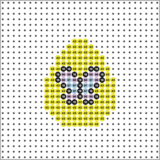 Bügelperlen Vorlage - Osterei Schmetterling mit Raster Osterei Schmetterling