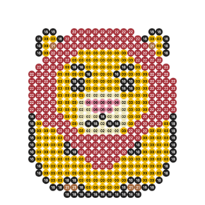 Bügelperlen Vorlage - Löwe mit Raster