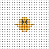 Bügelperlen Vorlage - Küken klein mit Raster Küken klein